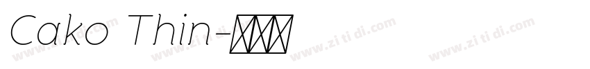Cako Thin字体转换